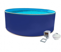 Бассейн Лагуна морозоустойчивый 5.50х1.25м круглый синий (скиммер, форсунка) 55017 Бассейн Лагуна морозоустойчивый 5.50х1.25м круглый синий (скиммер, форсунка) 55017